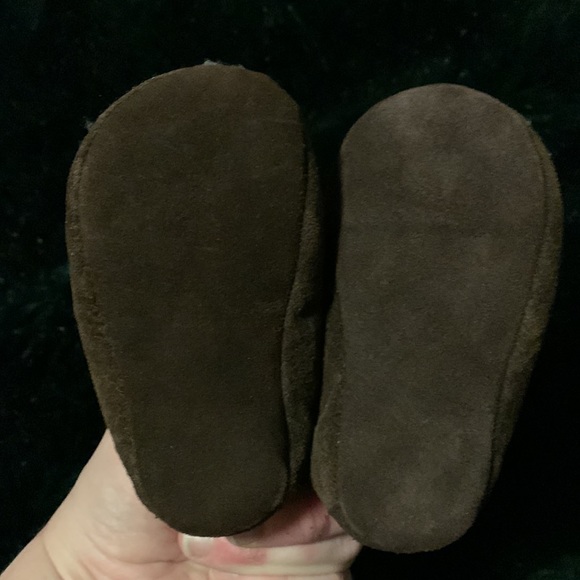 Beba Bean infant suede Coffee brown Penny Loafers - Picture 2 of 5